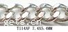 Iron Twist Oval Chain, curb, more colors for choice, lead free, 5.4X7.4MM, Sold per 100m- Strand